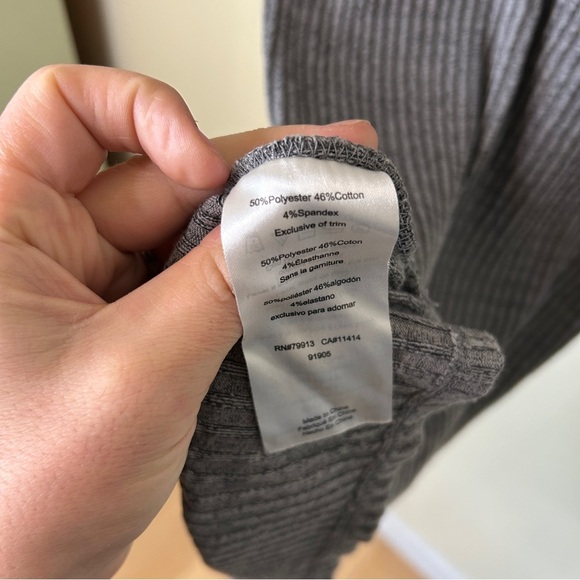 Jessica Simpson Maternity Grey Long Sleeve Ribbed Knit Dress Size XL - Picture 7 of 7